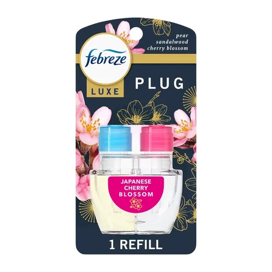 Febreze Plug-In Air Freshener Refills, Japanese Cherry Scent, 4-Pack