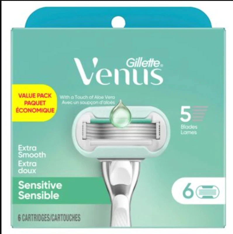 Gillette Venus Extra Smooth Women's Razor Blade Refills, 6 Count