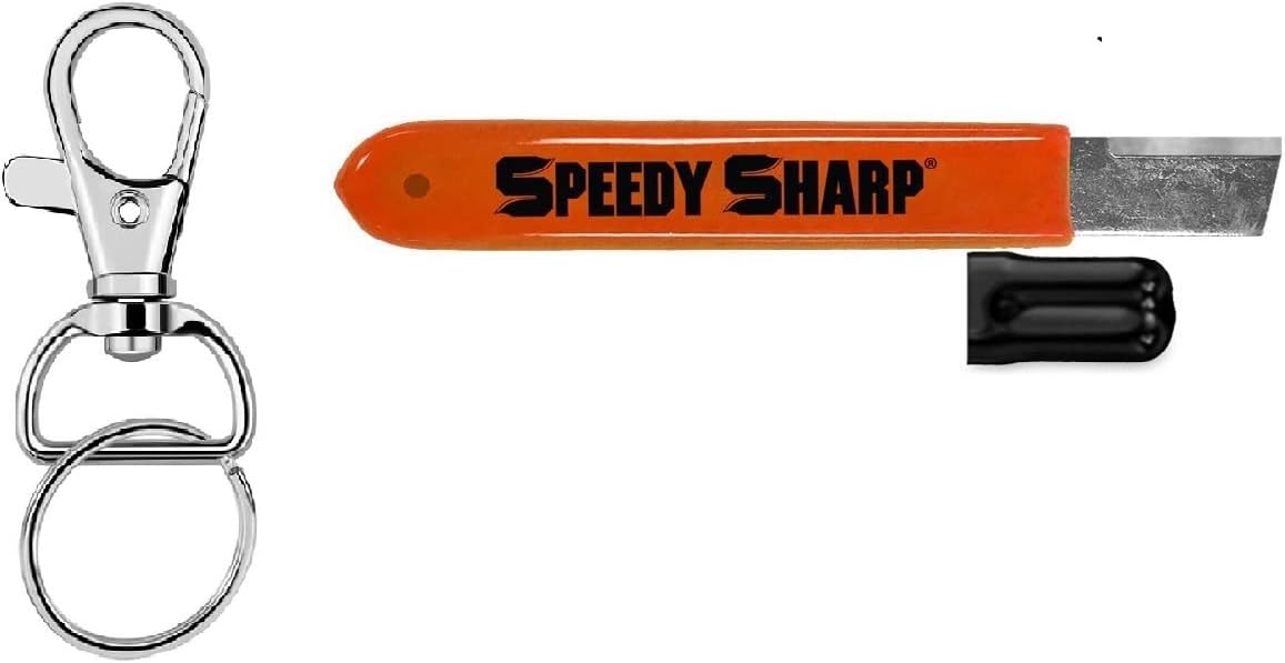 Carbide Knife Sharpener, Key Chain & Hook Ring included, Orange - Sal Sale inc