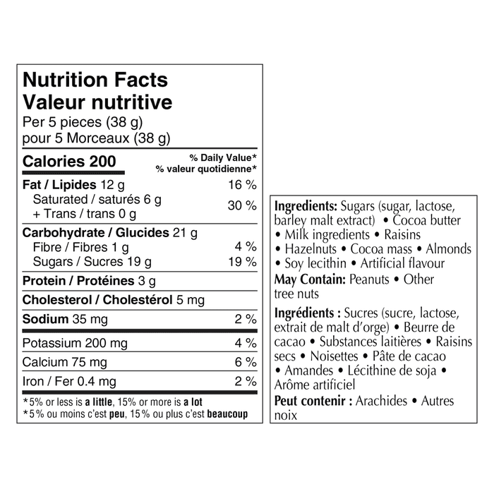 Lindt SWISS CLASSIC Gold Raisin Hazelnut Milk Chocolate Bar, 300g - ARILON