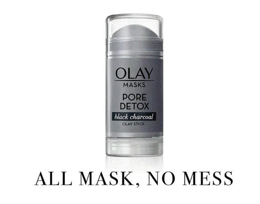 1 PACK.Olay Masks Pore Detox Black Charcoal Clay Face Mask Stick NEW 1.7 oz each - ARILON
