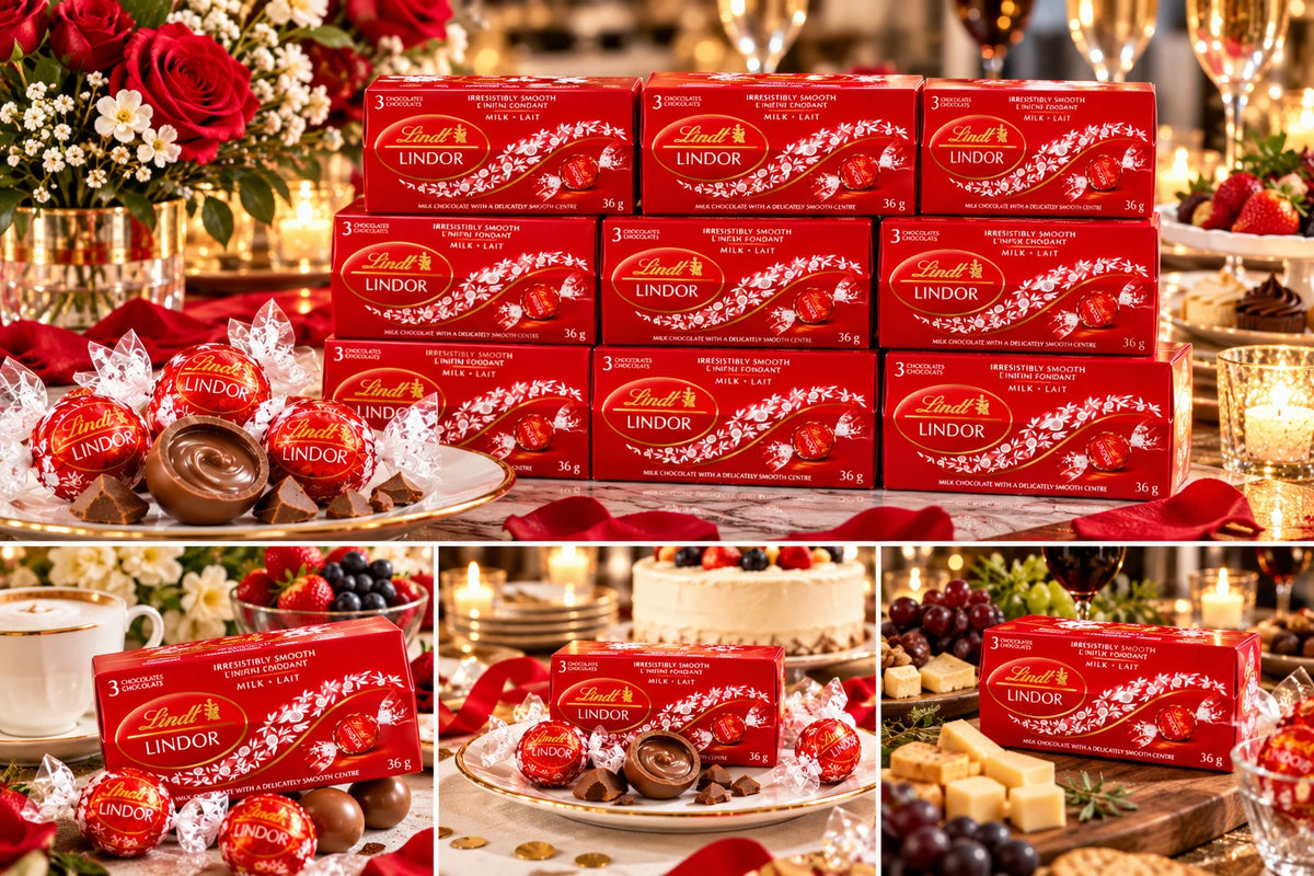 Lindt LINDOR Milk Chocolate Truffles Gift Box, 12-Pack, 36g Each