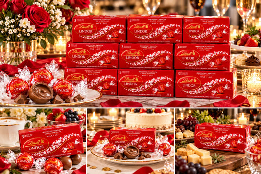 Lindt LINDOR Milk Chocolate Truffles Gift Box, 12-Pack, 36g Each