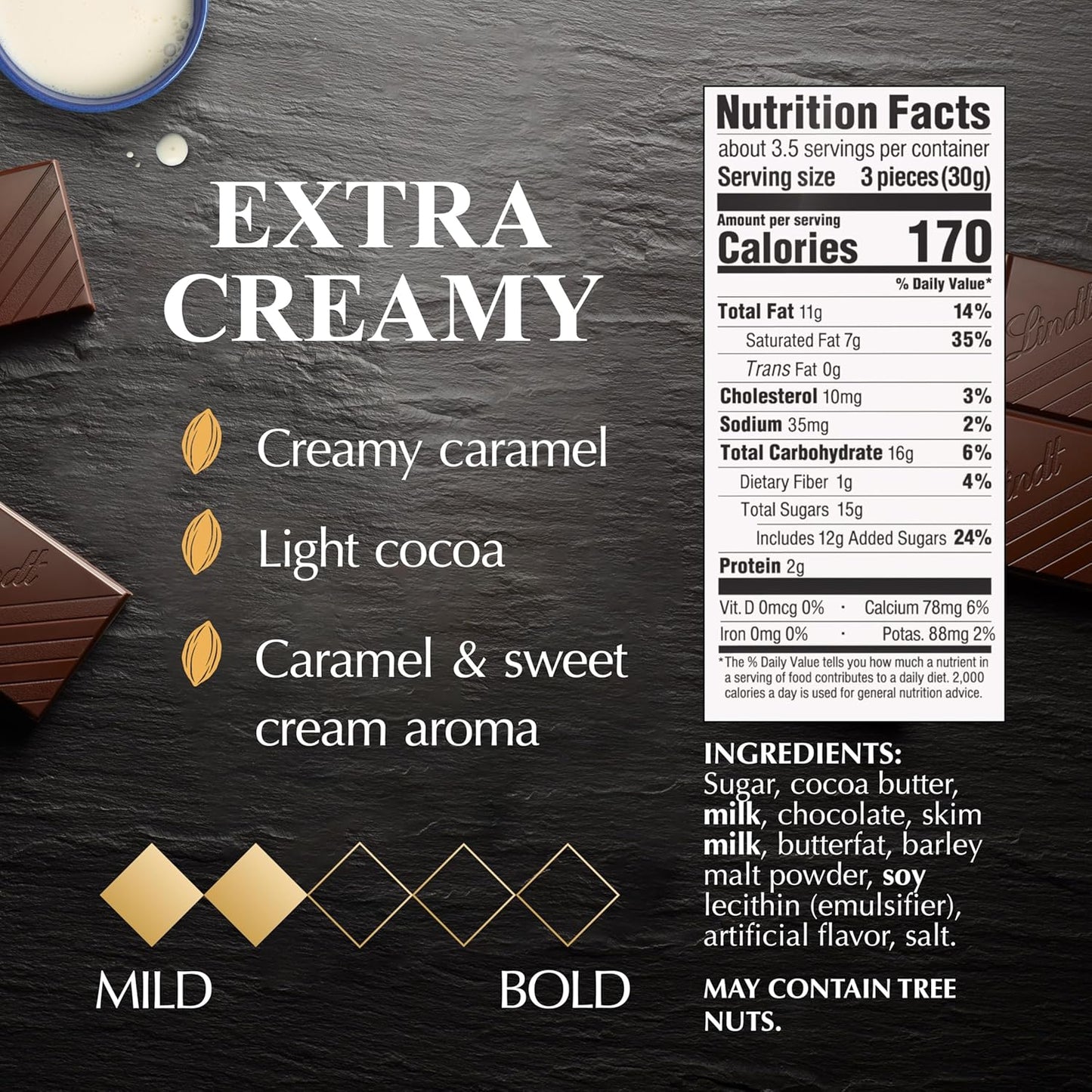 Lindt Dark Chocolate Bar, Dark Chocolate Candy. Multiple Flavors