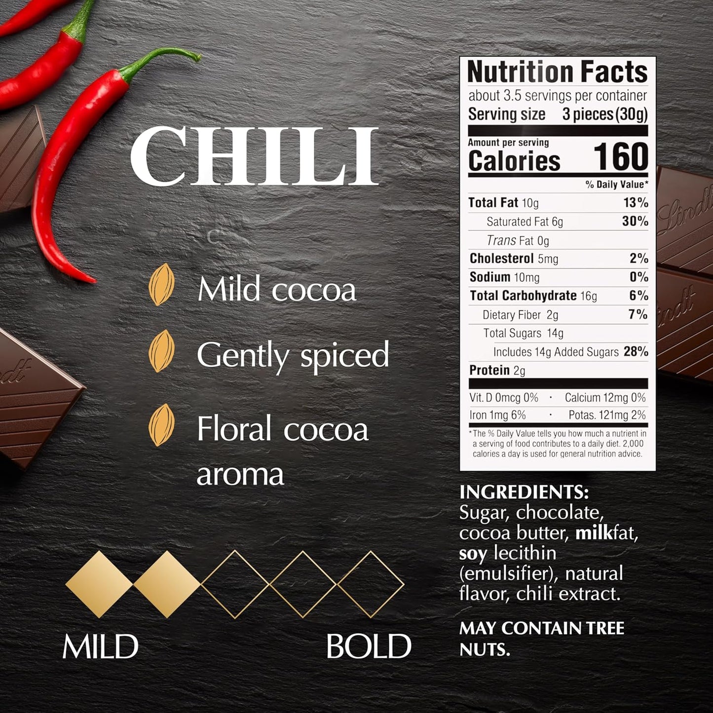 Lindt Dark Chocolate Bar, Dark Chocolate Candy. Multiple Flavors