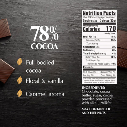 Lindt Dark Chocolate Bar, Dark Chocolate Candy. Multiple Flavors