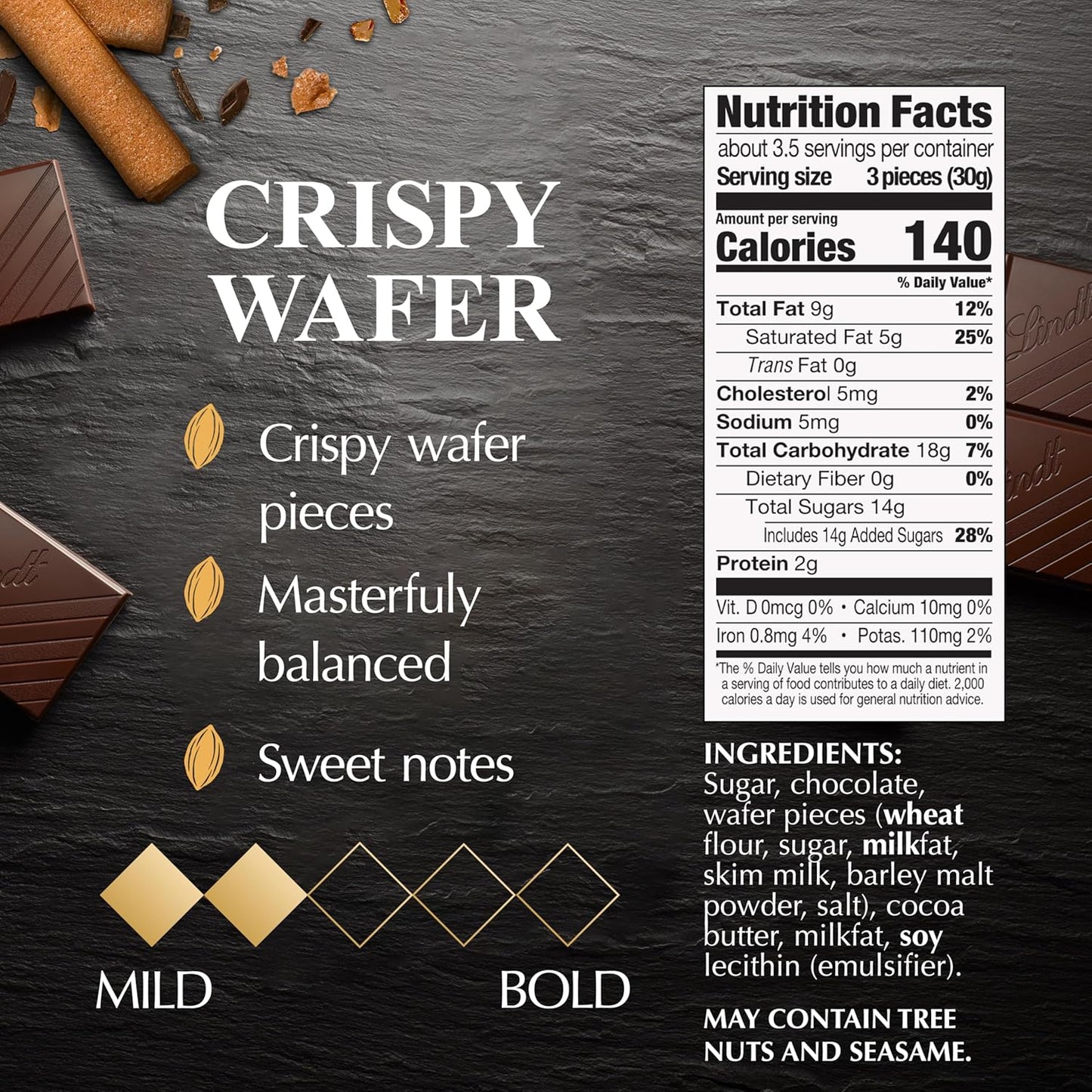 Lindt Dark Chocolate Bar, Dark Chocolate Candy. Multiple Flavors