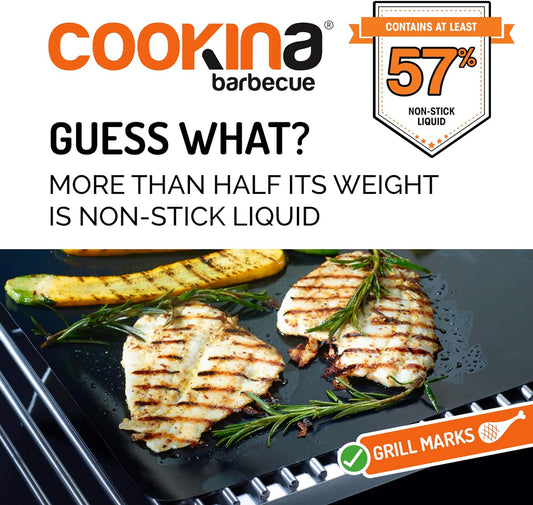 BBQ Reusable Mat - 100% Non - Stick, Easy to Clean Grilling Sheet for Smokers, as Well as Gas, Charcoal and Electric Barbecues, Single Pack, Black - Sal Sale inc