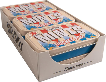 Big Sky Sugar Free Mints Rocket Pop | No Artificial Colors or Flavors | Kosher, Vegan, Gluten Free | Aspartame & Xylitol Free | 50 Count Tin (Pack of 6) - Sal Sale inc
