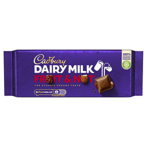 Cadbury Dairy Milk Fruit & Nut Bar, 180g - Hershy1