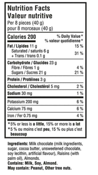 Cadbury Dairy Milk FRUIT&NUT Bar, 180 g (2) - Sal Sale inc