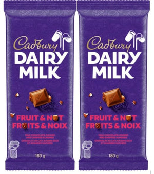 Cadbury Dairy Milk FRUIT&NUT Bar, 180 g (2) - Sal Sale inc