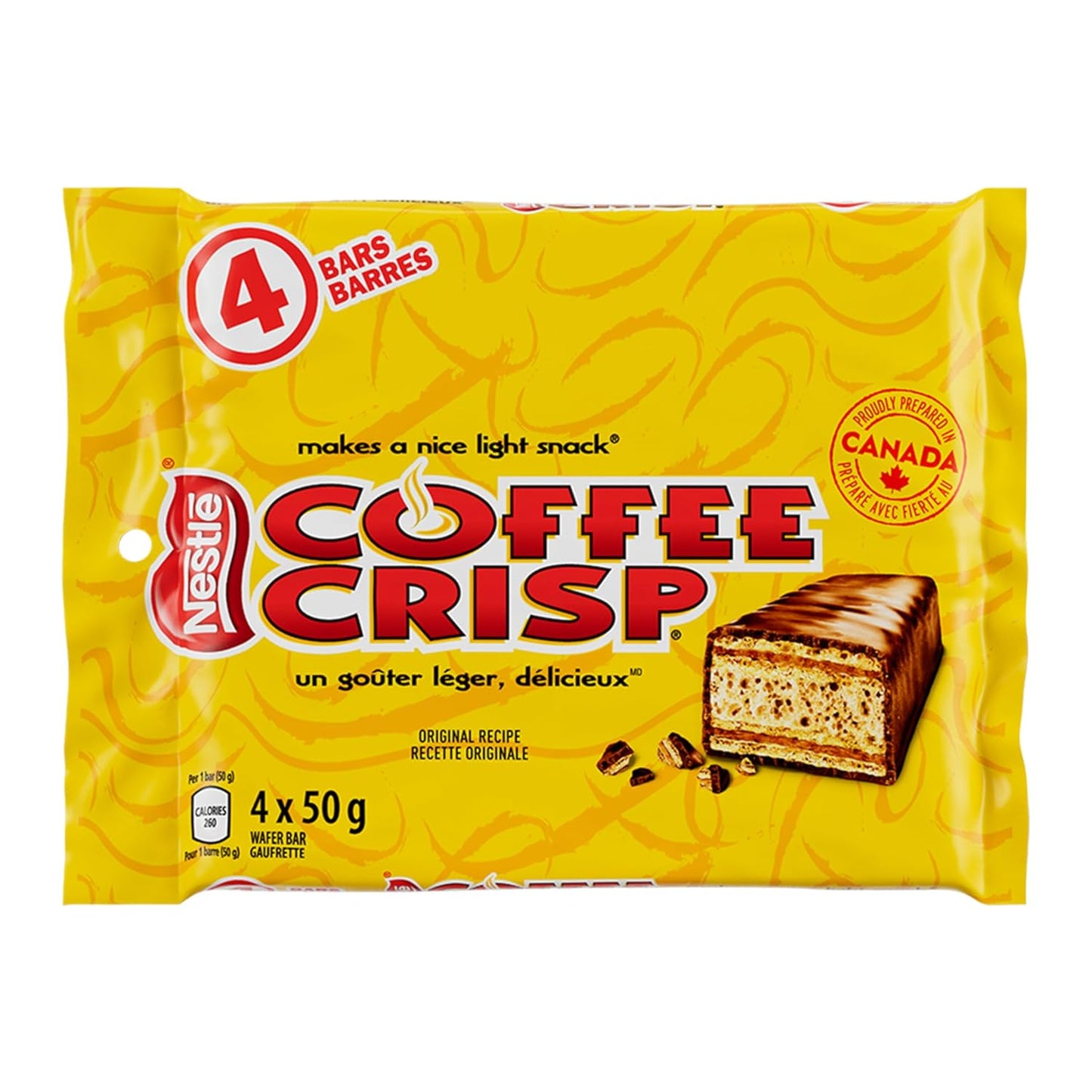 Canada Candy Coffee Crisp Chocolate Bar 4 x 50gram Bars. Imported from Canada. (Basic) - Hershy1