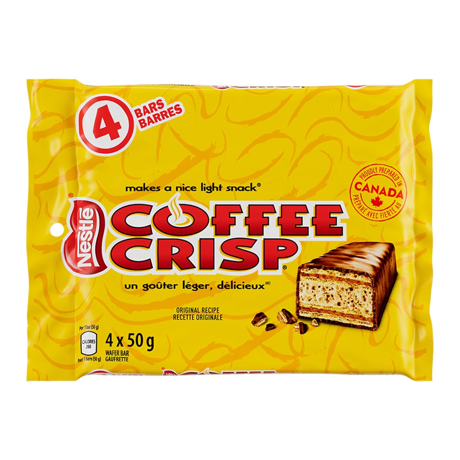 Canada Candy Coffee Crisp Chocolate Bar 4 x 50gram Bars. Imported from Canada. (Basic) - Hershy1