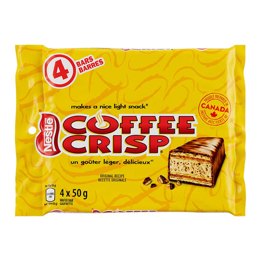 Canada Candy Coffee Crisp Chocolate Bar 4 x 50gram Bars. Imported from Canada. (Basic) - Hershy1