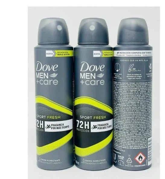 Dove Men +care 72 HR protection dry spray deodorant tripe defense technology - ARILON