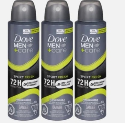 DOVE Men + care anti perspirant long lasting fragrance deodorant sport fresh triple defense technology 72 hour protection - Sal Sale inc