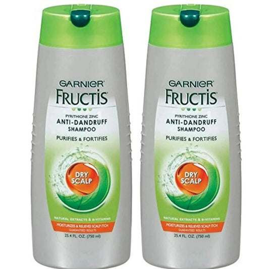 Garnier Fructis Dry Scalp Shampoo Anti - dandruff 25.40 - Fluid Ounce. 2 Pack - ARILON