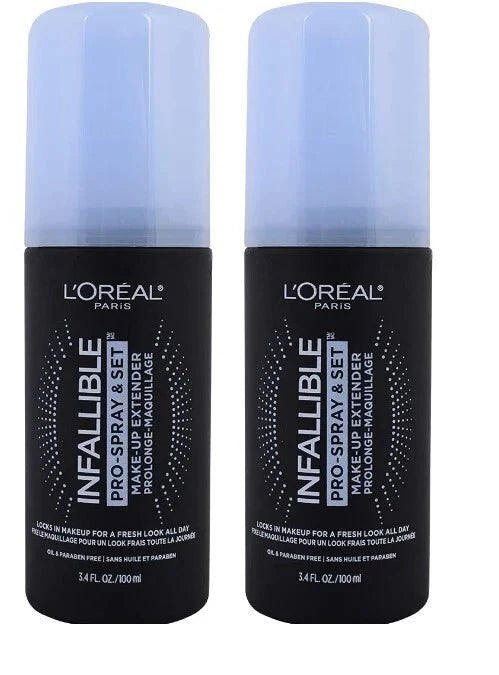 L'Oreal Paris Infallible Pro - Spray and Set Makeup Oil - Free Setting Spray, 2 Pack - ARILON