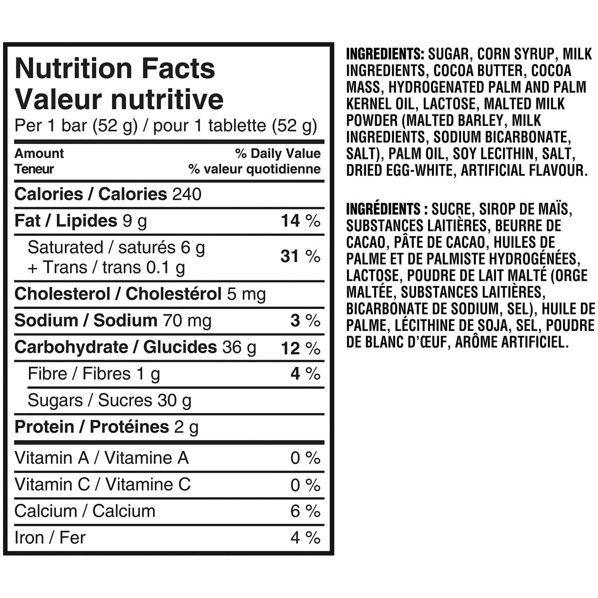 Mars Chocolate Full Size Bars 4 Pack Imported from Canada - Hershy1