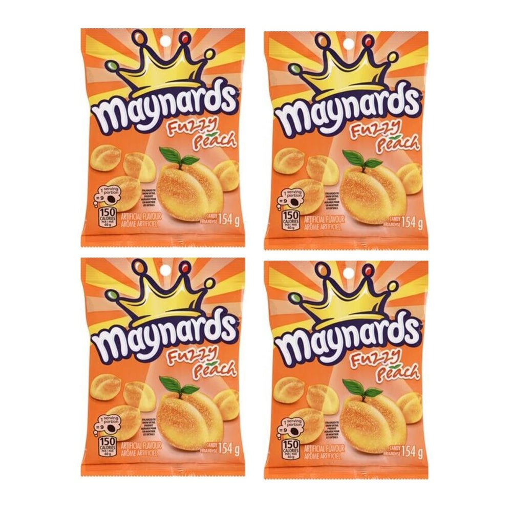 Maynards Fuzzy Peach Candy, Gummy Candy, Bulk Candy, Family Size, 4 Pack - ARILON