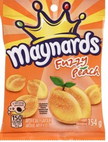 Maynards Fuzzy Peach Flavoured Sour Gummies, Fuzzy Peach 154 g - Sal Sale inc