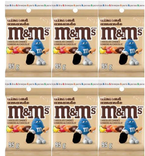 M&M's Almond chocolate candies 3.4oz each (95g) pack of 6 - Sal Sale inc