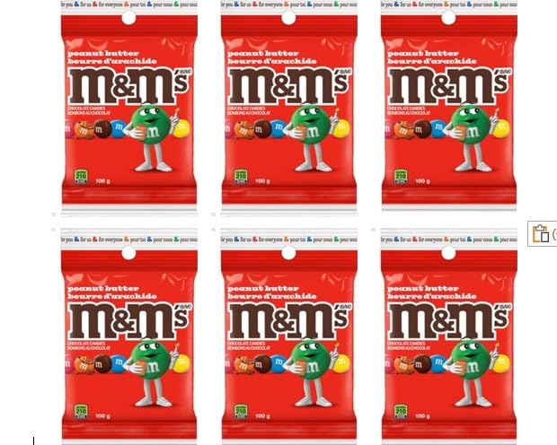 m&m's Peanut Butter chocolate candies 3.5 oz (pack of 6) - Sal Sale inc