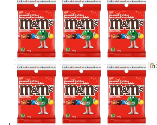 m&m's Peanut Butter chocolate candies 3.5 oz (pack of 6) - Sal Sale inc