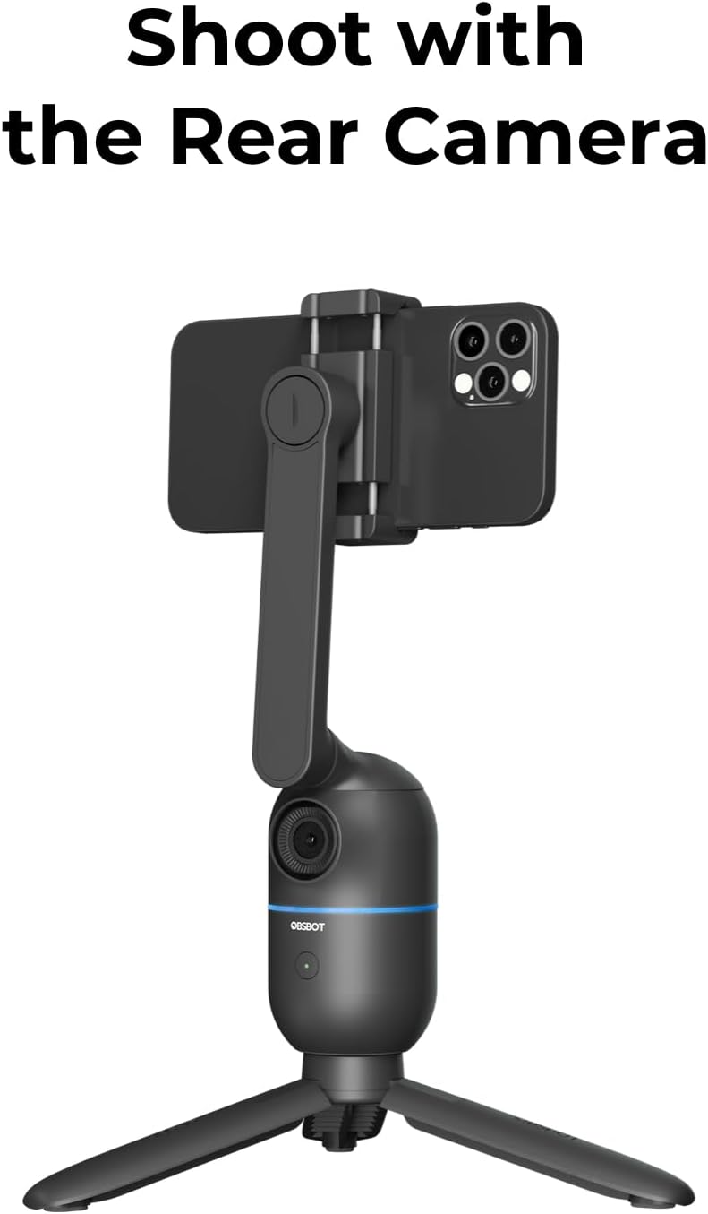 OBSBOT Me AI - Powered Phone Mount, Auto - Tracking Phone Mount with Wide - Angle Sensing Camera, Content Creation Kit for Vlogging, Streaming and Video Calls - Sal Sale inc