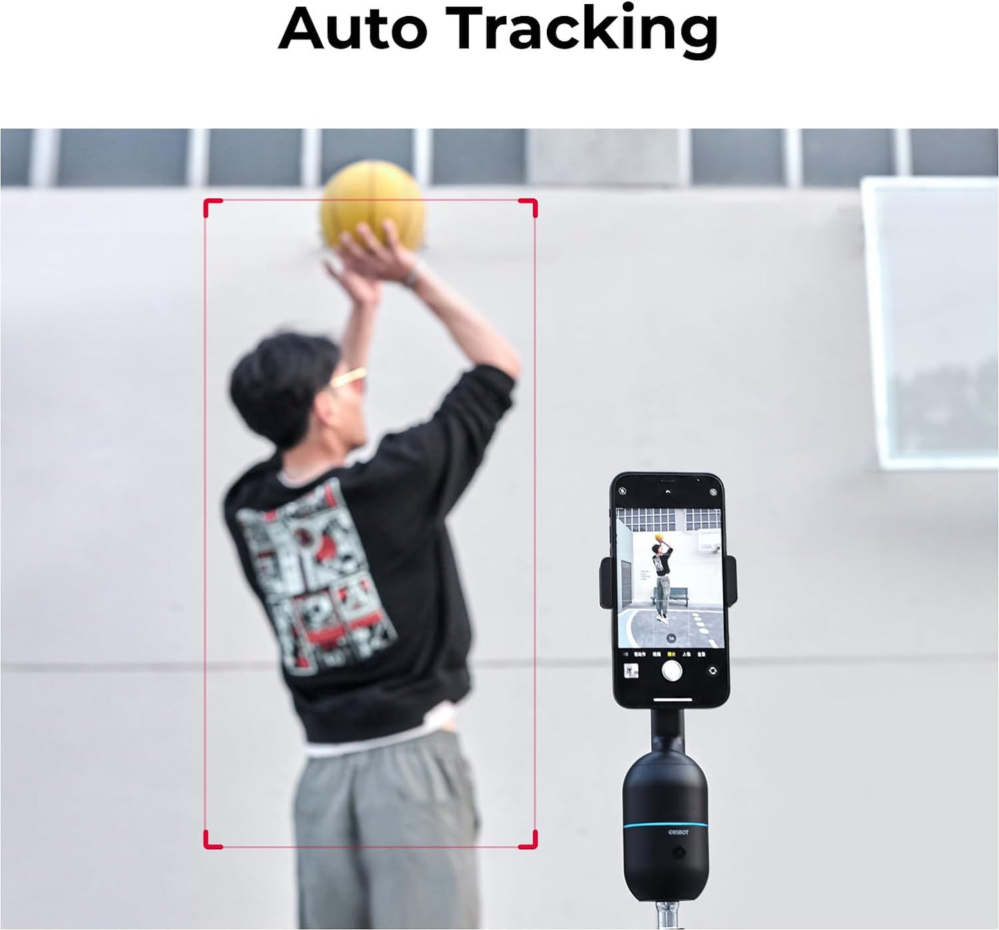 OBSBOT Me AI - Powered Phone Mount, Auto - Tracking Phone Mount with Wide - Angle Sensing Camera, Content Creation Kit for Vlogging, Streaming and Video Calls - Sal Sale inc