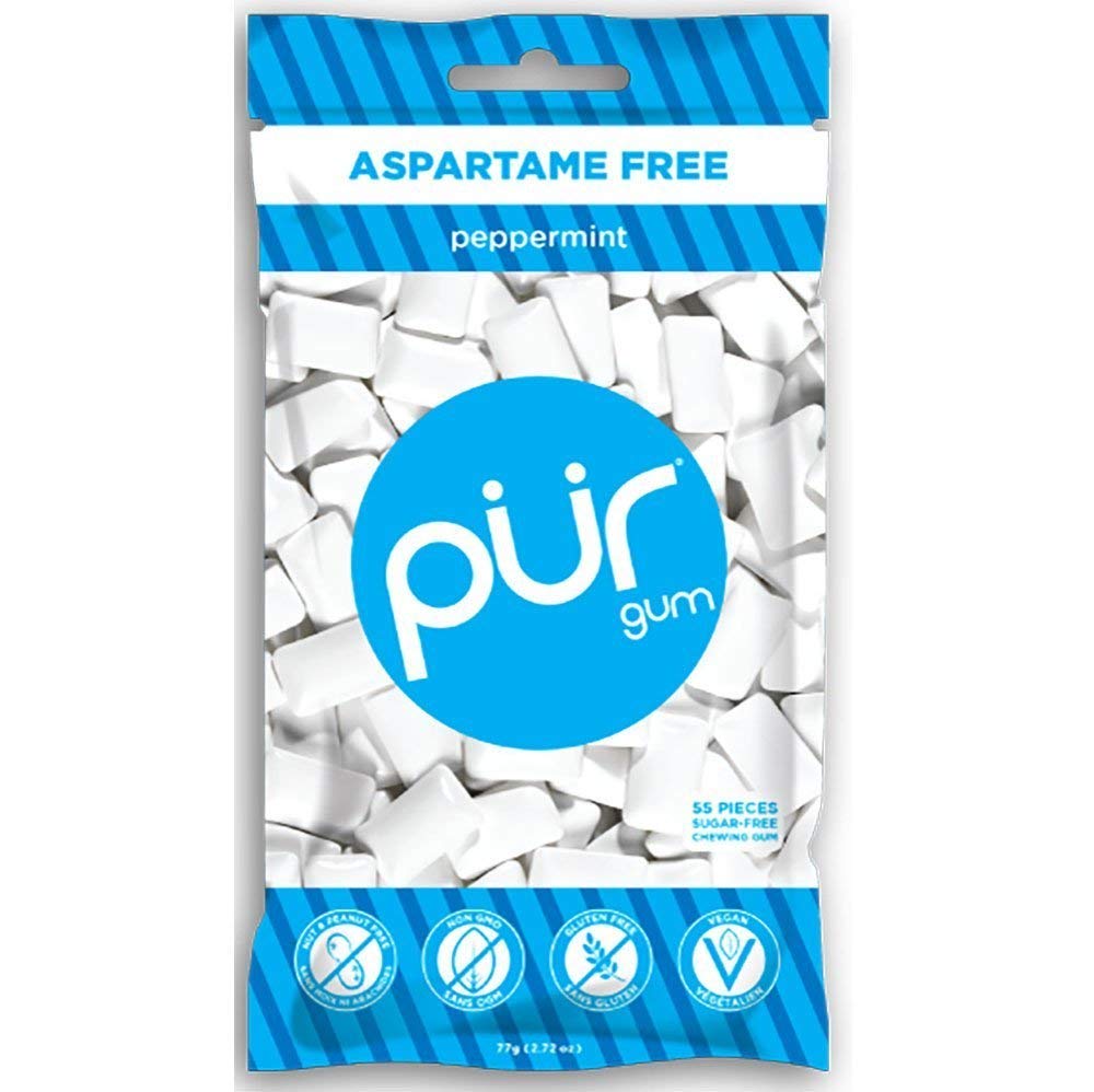 Pur Gum Peppermint, 2.72 Ounce , 3 Bags - Sal Sale inc