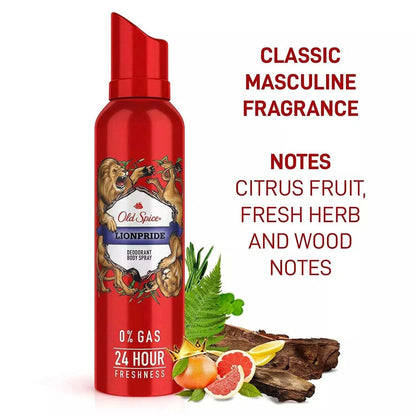 Old Spice Lionpride Deodorant Body Spray, 4.73 oz