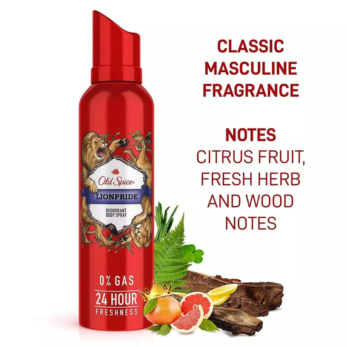 Old Spice Lionpride Deodorant Body Spray, 2-Pack, 4.73 fl oz Each