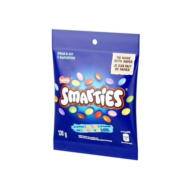 SMARTIES Candy Coated Milk Chocolate Pouch, 130g, 4 Pack - Sal Sale inc