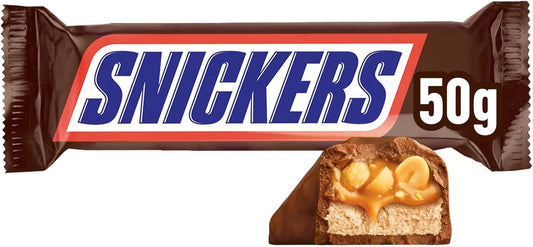Snickers Bar with Caramel and Roasted Peanuts Chocolate Covered, 24 bars x50g (1200g) - Sal Sale inc