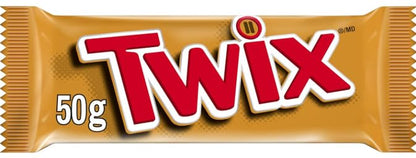 TWIX, Caramel Cookie Chocolate Candy Bar, Full Size Bar, 50g per bar (4 full size bars) - Hershy1