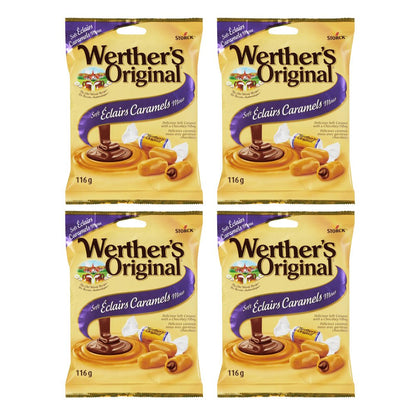 Werther's Original Soft Eclairs Caramel Candies, 116g/4.1oz, 4 Pack - Sal Sale inc