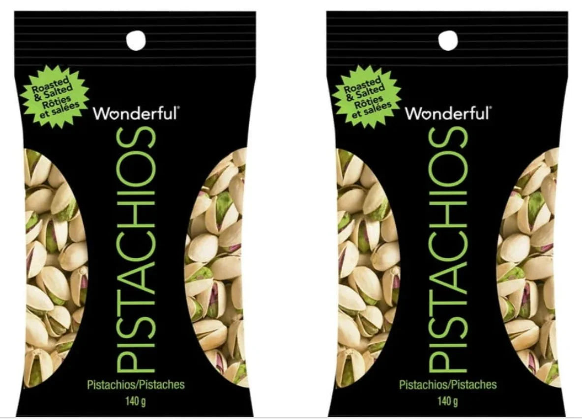 Wonderful Pistachios In - Shell Roasted and Salted Nuts TOTAL 9.8 Ounce. 2 Pack - ARILON
